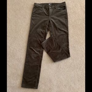 Corduroy pants. Olive green colored.